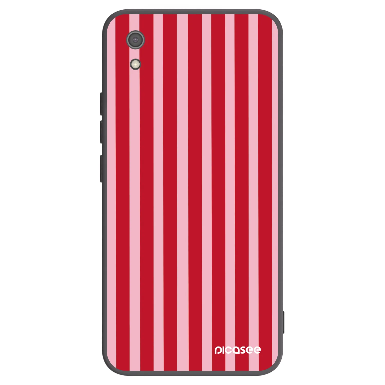 Picasee crna silikonska maskica za Xiaomi Redmi 7A - Lines red