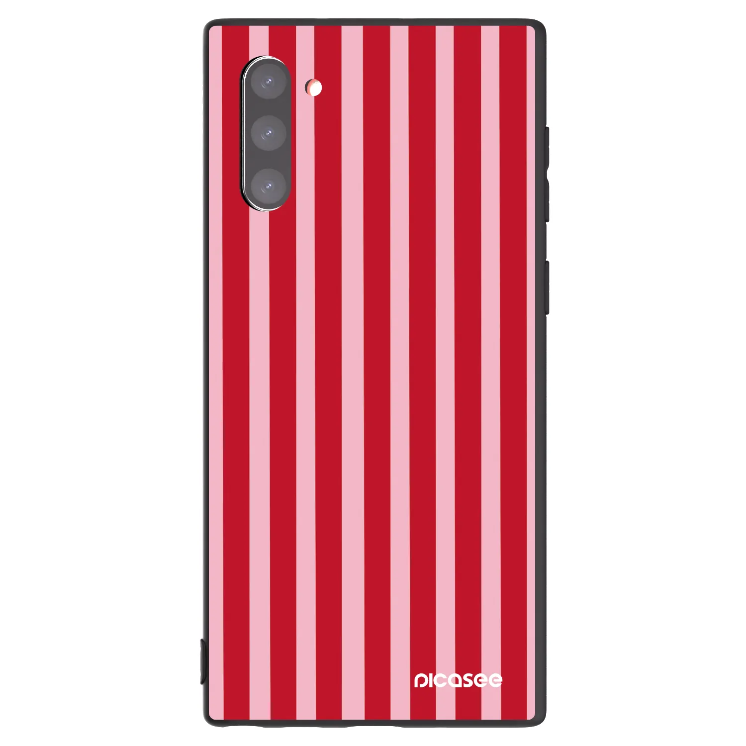 Picasee crna silikonska maskica za Samsung Galaxy Note 10 N970F - Lines red