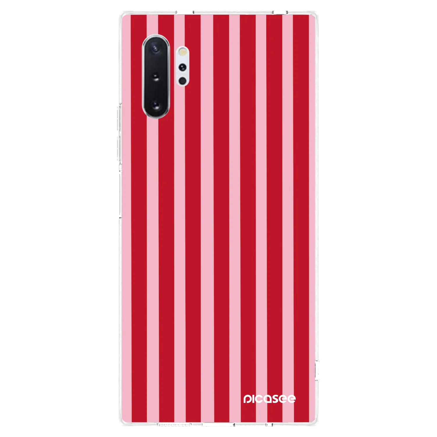 Picasee silikonska prozirna maskica za Samsung Galaxy Note 10+ N975F - Lines red