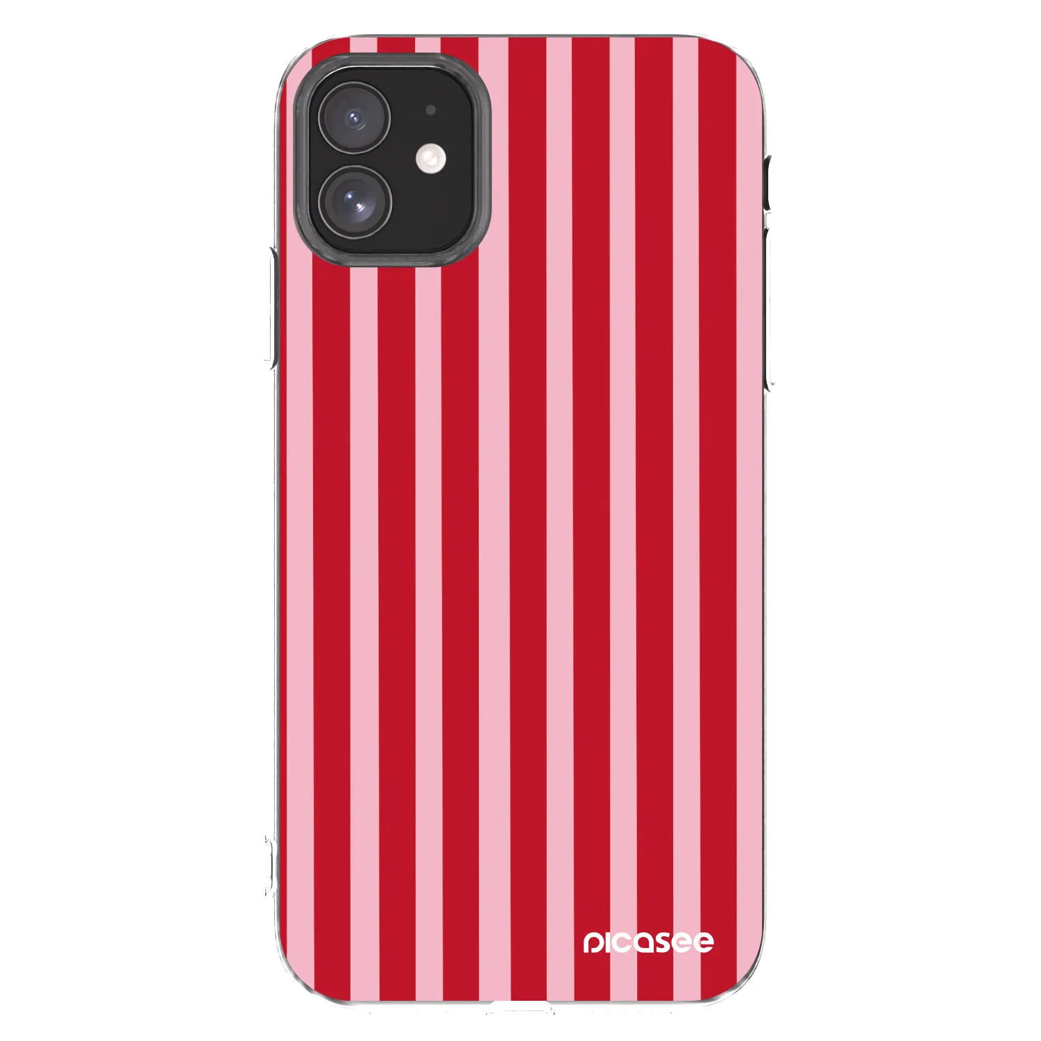 Picasee silikonska prozirna maskica za Apple iPhone 11 - Lines red