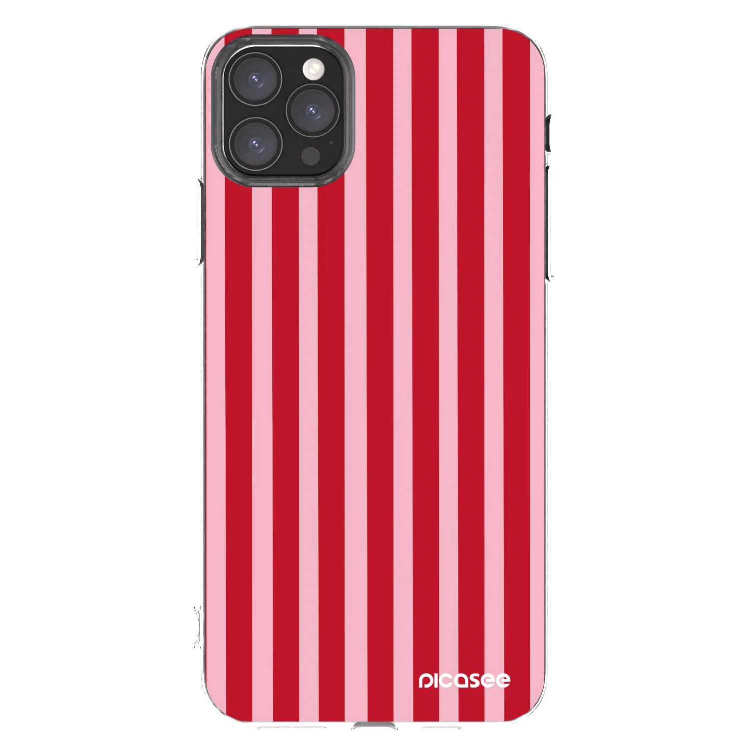 Picasee silikonska prozirna maskica za Apple iPhone 11 Pro Max - Lines red