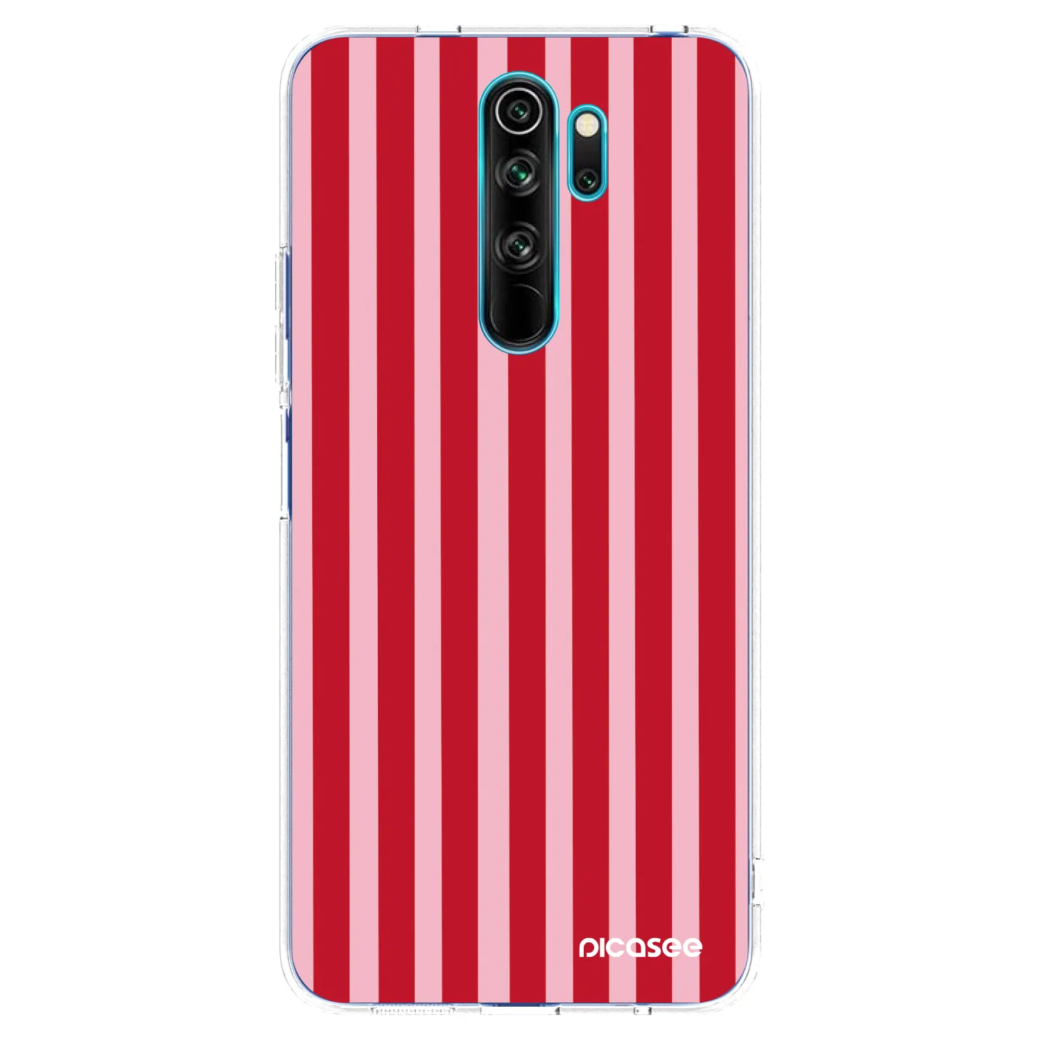 Picasee silikonska prozirna maskica za Xiaomi Redmi Note 8 Pro - Lines red