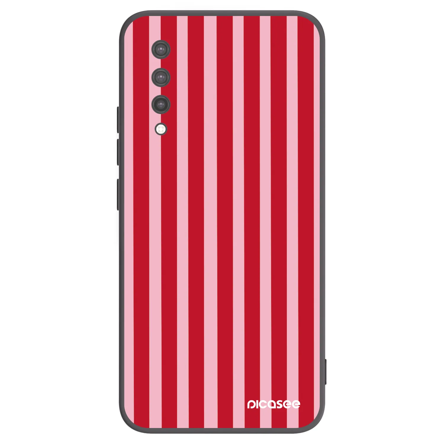 Picasee crna silikonska maskica za Xiaomi Mi 9 Lite - Lines red