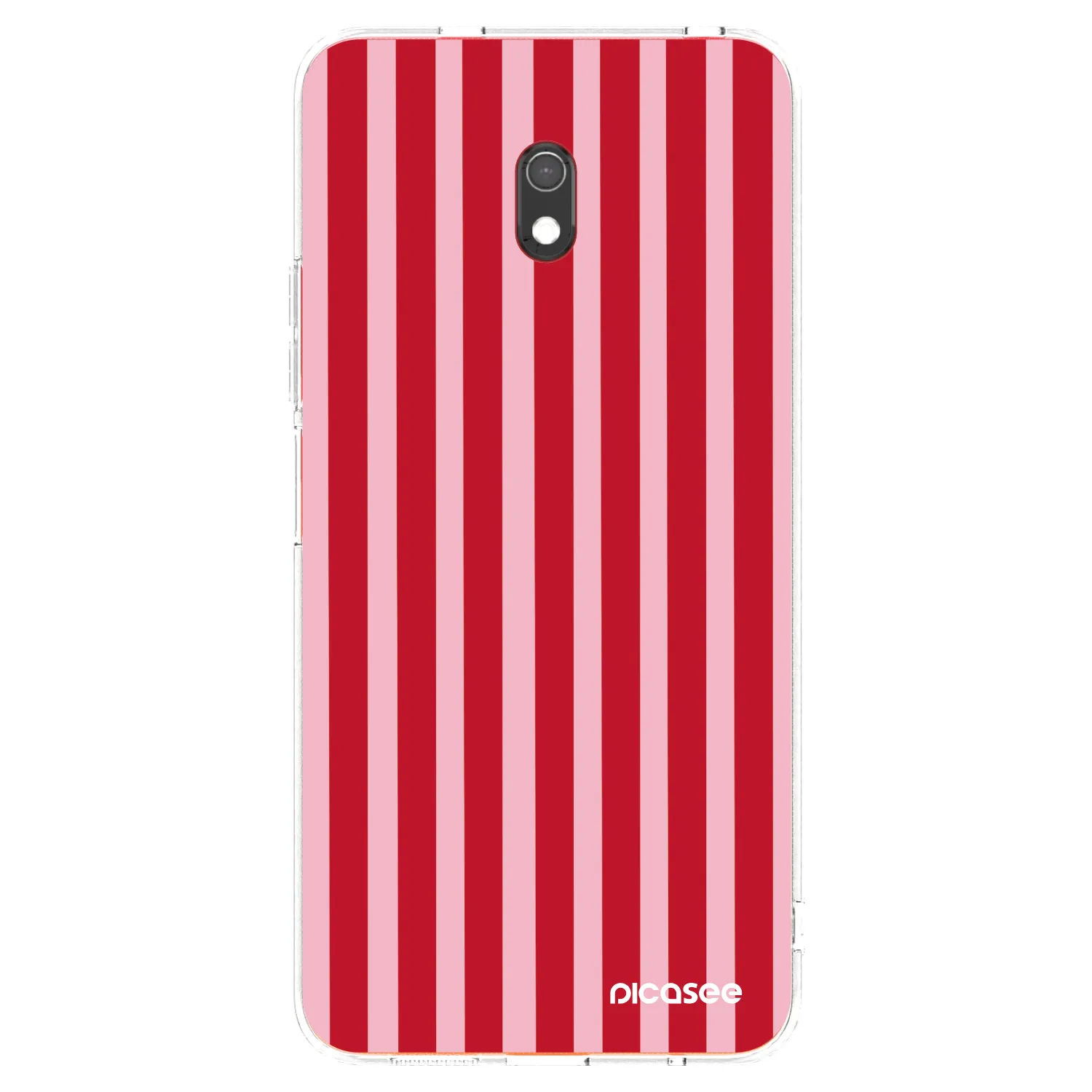 Picasee silikonska prozirna maskica za Xiaomi Redmi 8A - Lines red