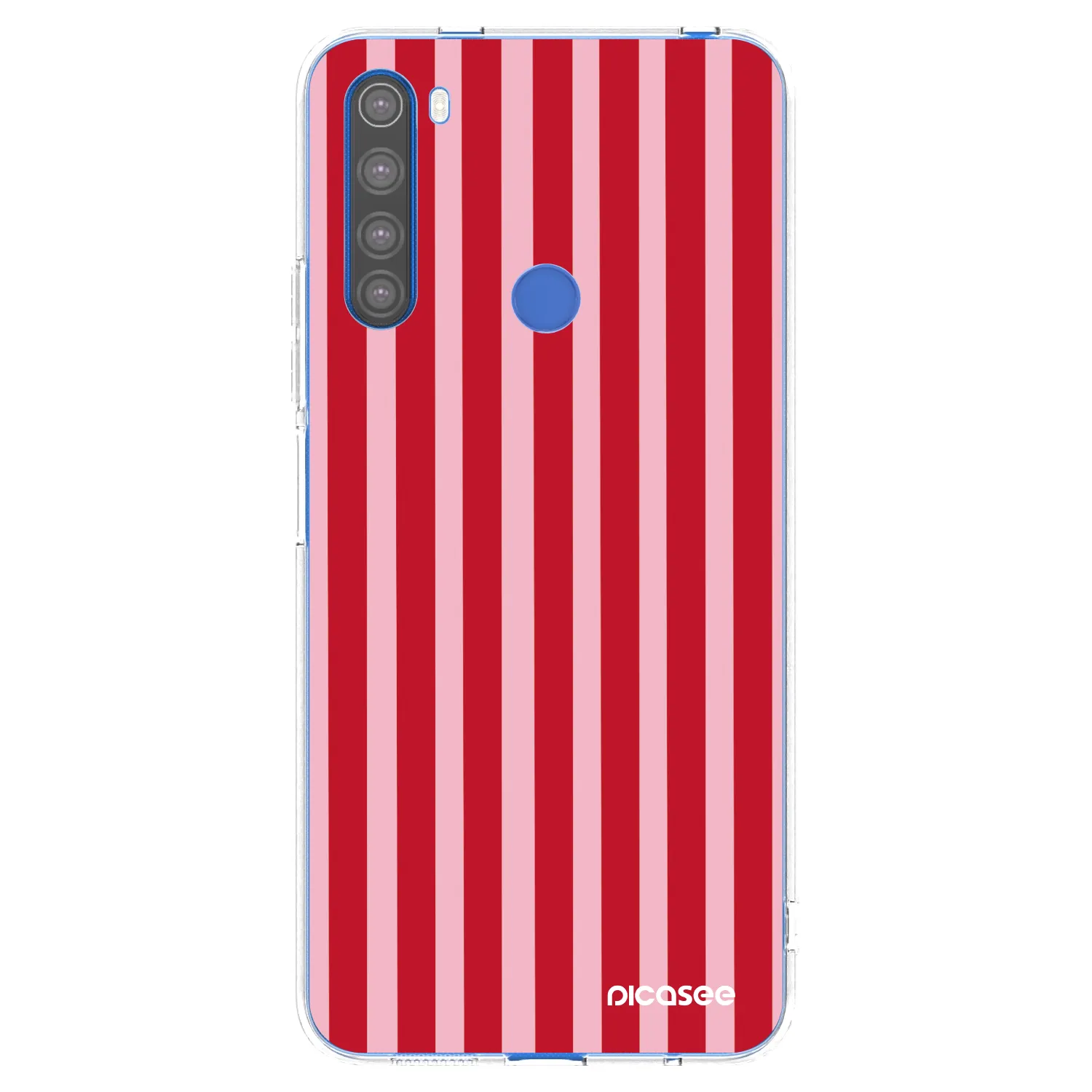 Picasee silikonska prozirna maskica za Xiaomi Redmi Note 8T - Lines red