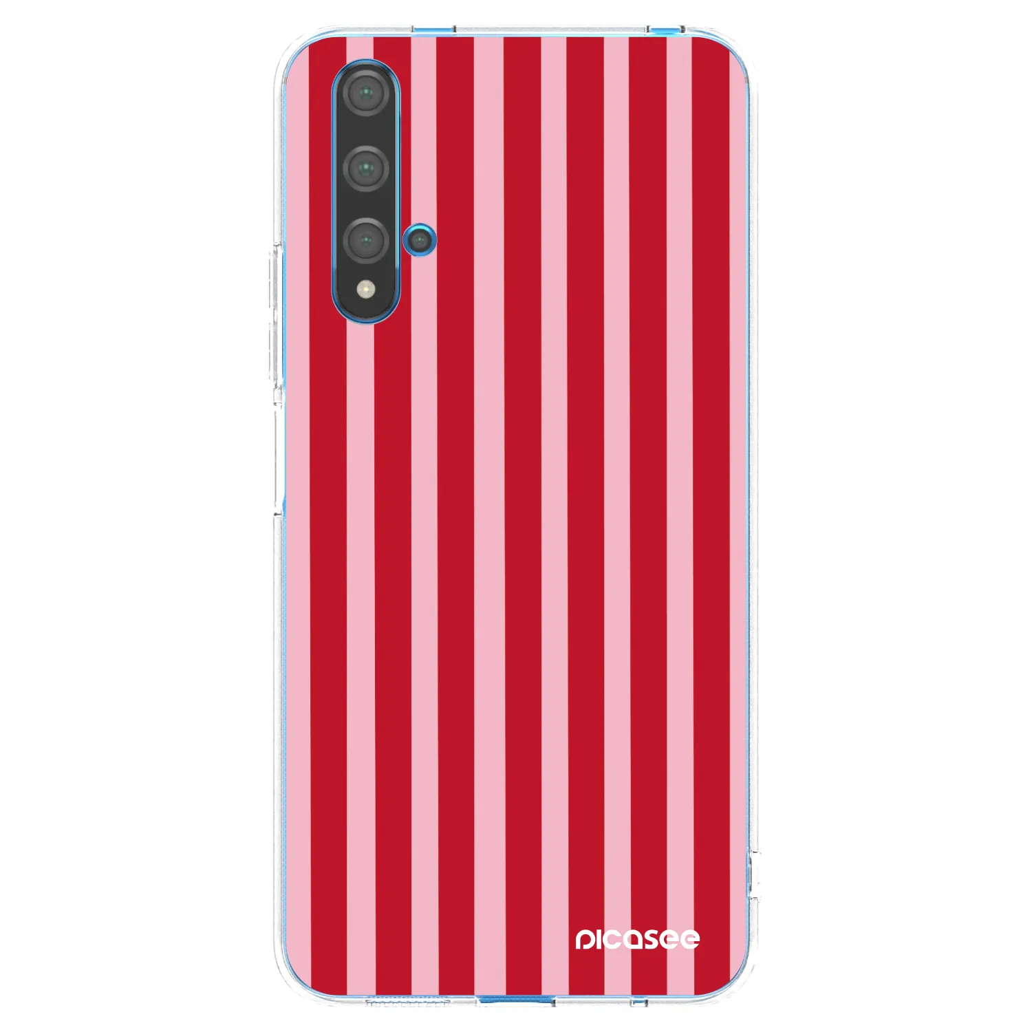 Picasee silikonska prozirna maskica za Huawei Nova 5T - Lines red