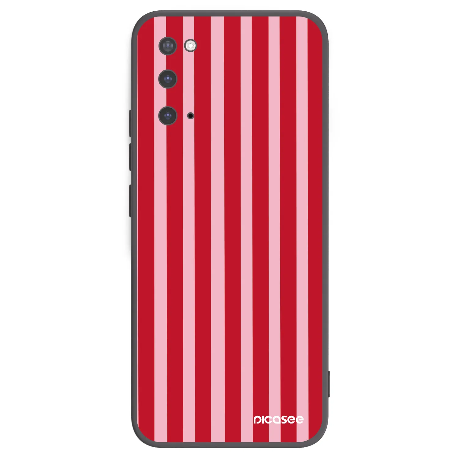Picasee crna silikonska maskica za Samsung Galaxy S20 G980F - Lines red