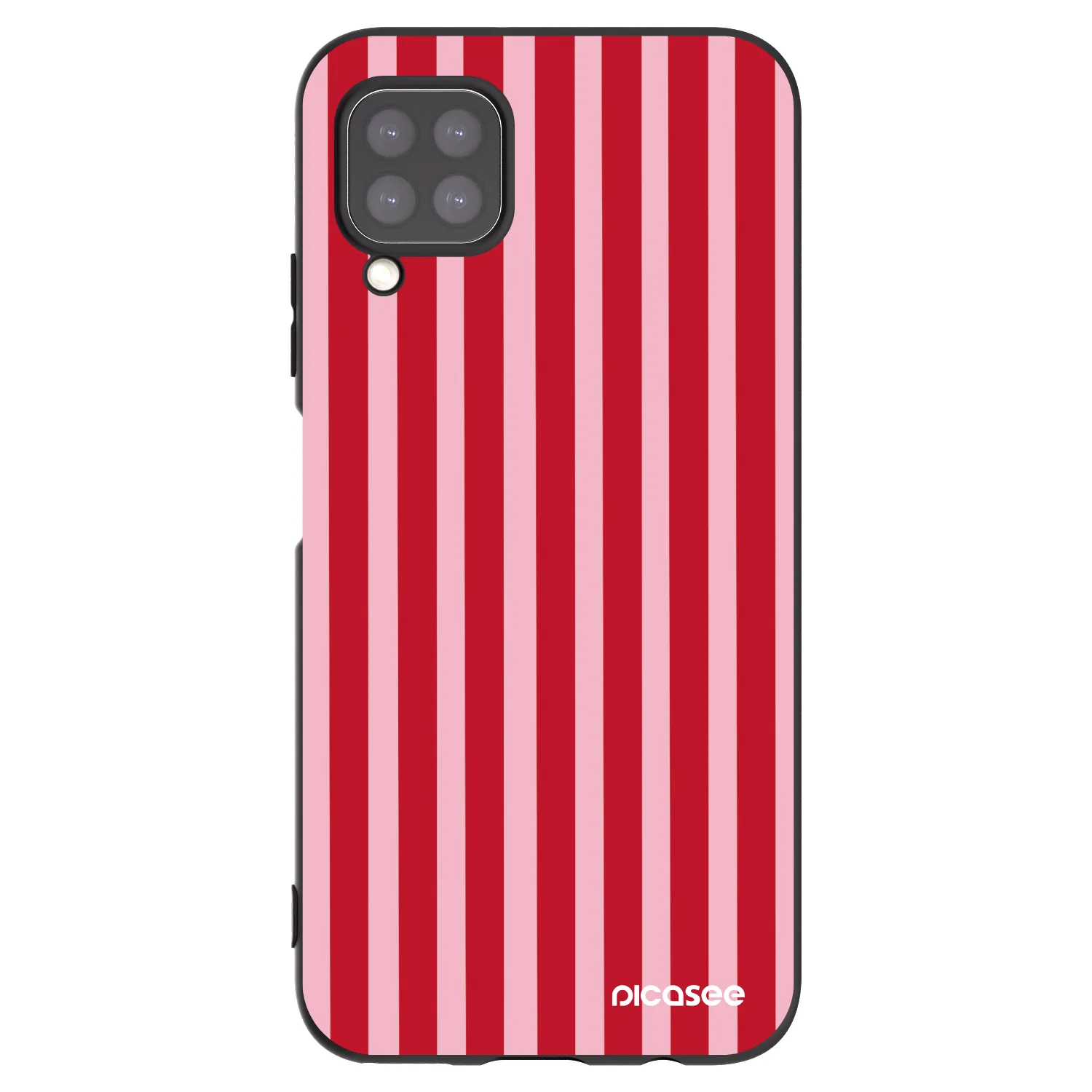 Picasee crna silikonska maskica za Huawei P40 Lite - Lines red
