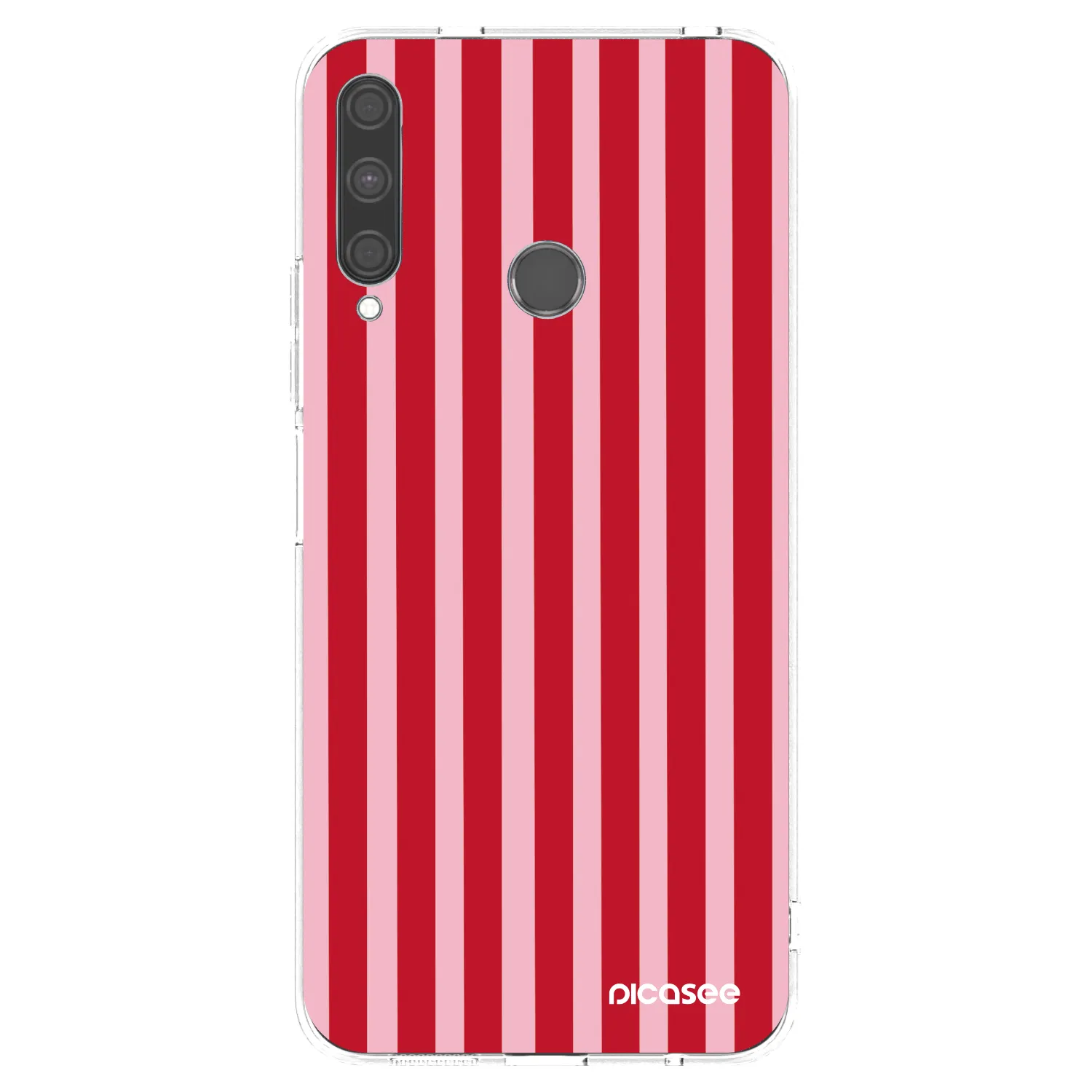 Picasee silikonska prozirna maskica za Huawei P40 Lite E - Lines red