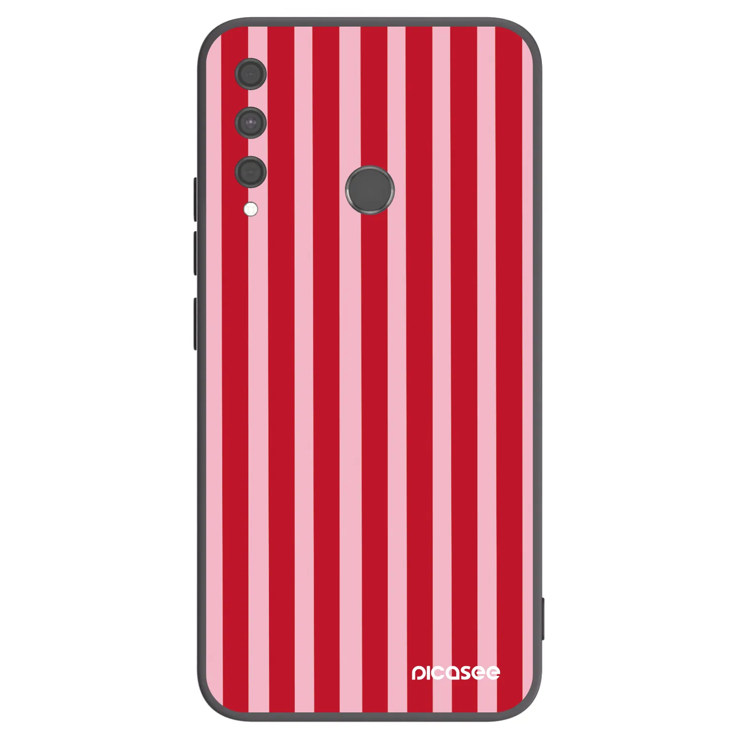 Picasee crna silikonska maskica za Huawei P40 Lite E - Lines red