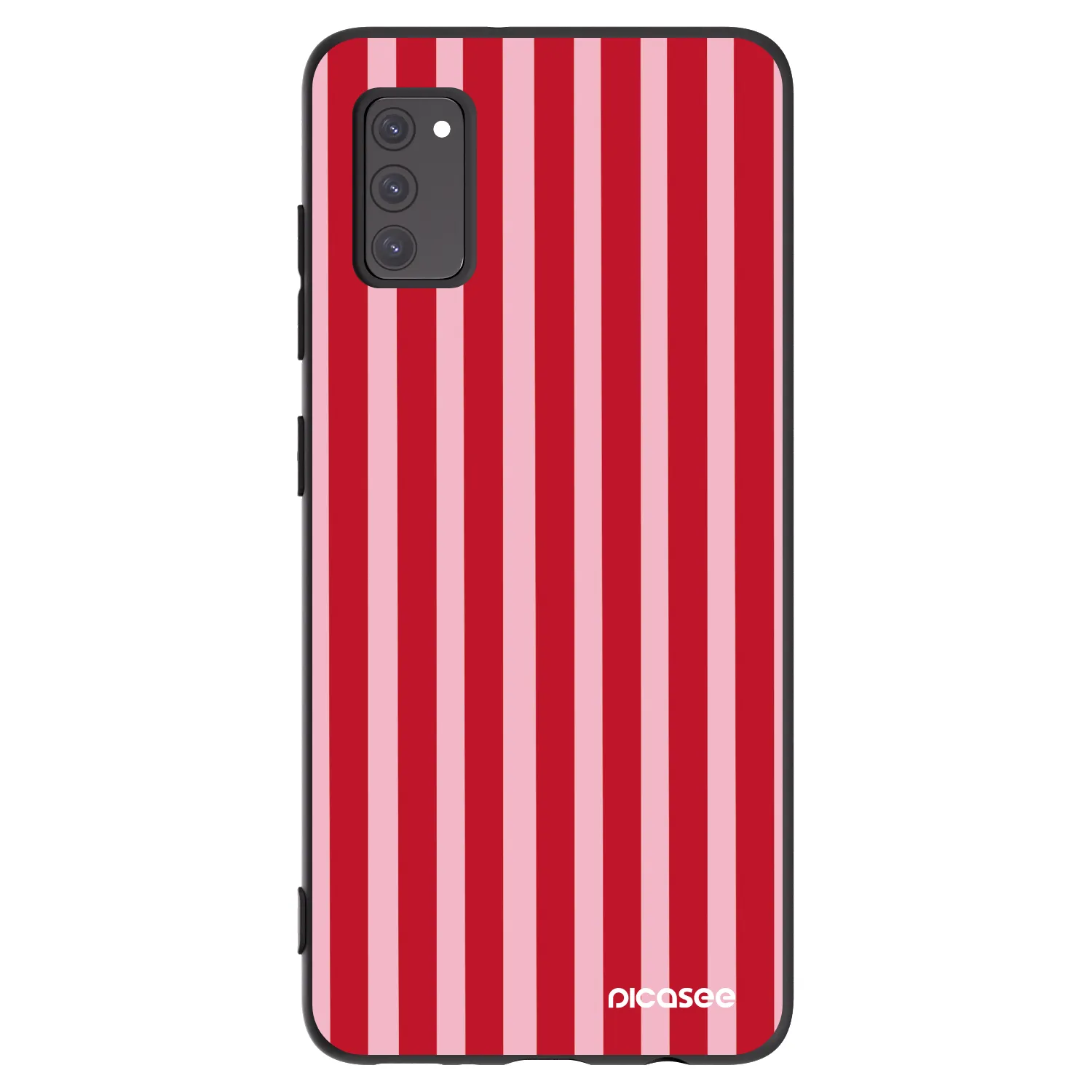 Picasee crna silikonska maskica za Samsung Galaxy A41 A415F - Lines red