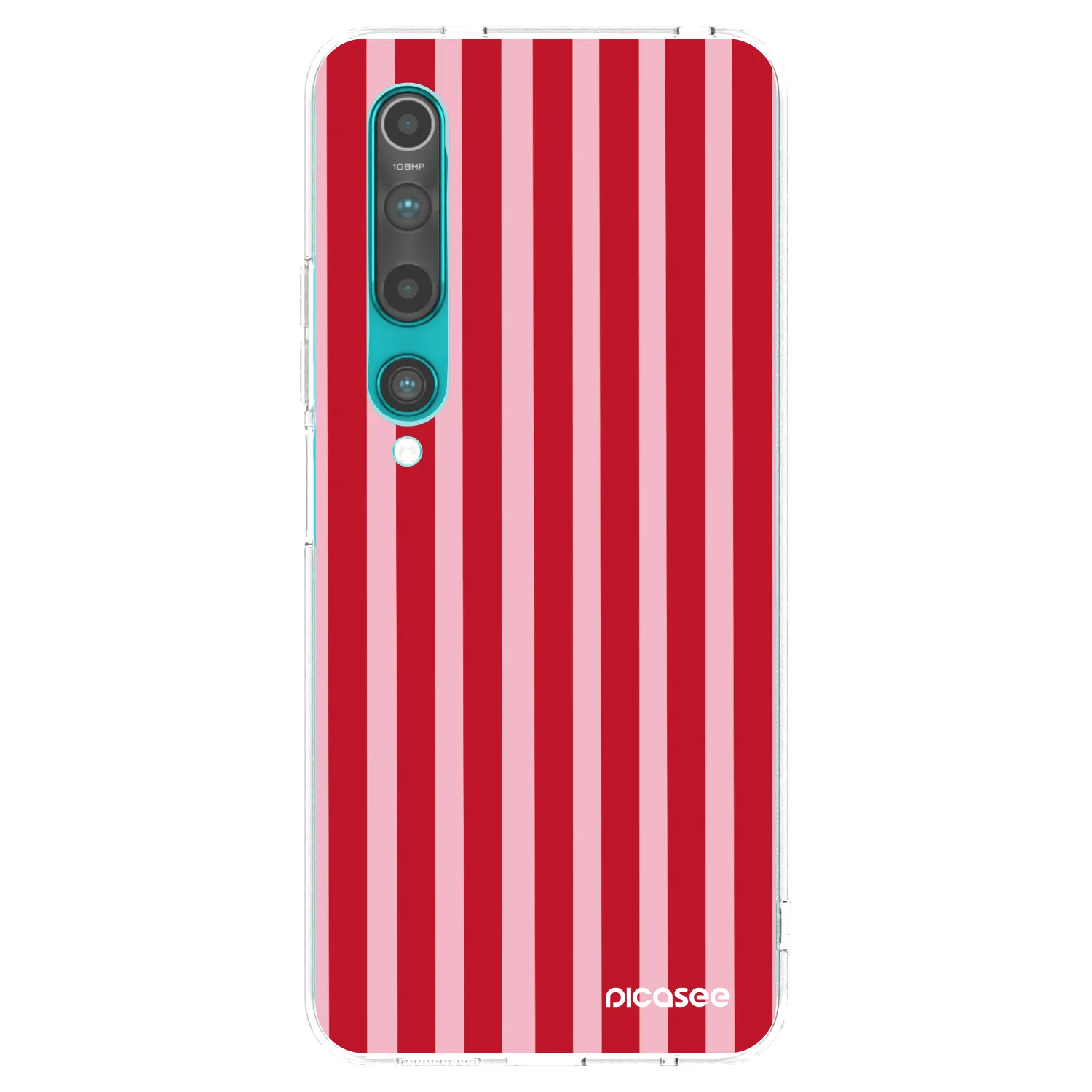 Picasee silikonska prozirna maskica za Xiaomi Mi 10 - Lines red
