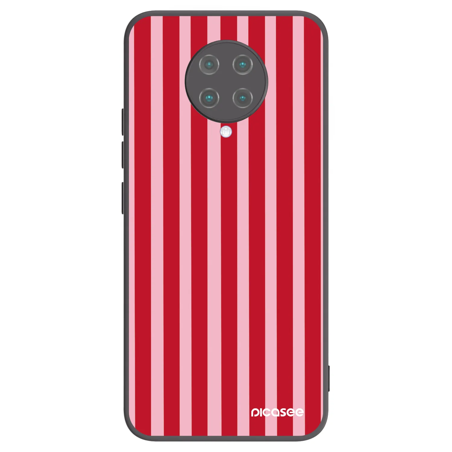 Picasee crna silikonska maskica za Xiaomi Poco F2 Pro - Lines red