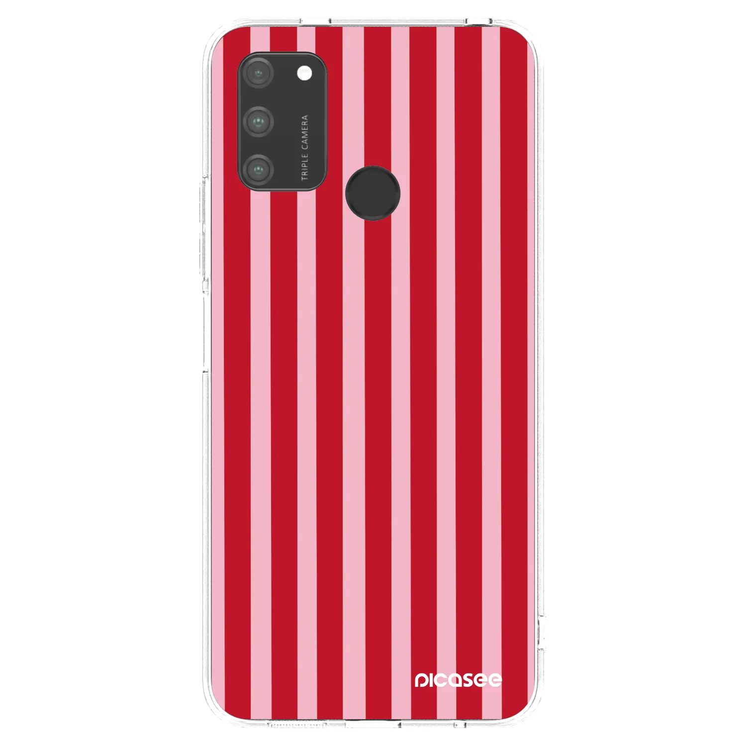 Picasee silikonska prozirna maskica za Honor 9A - Lines red