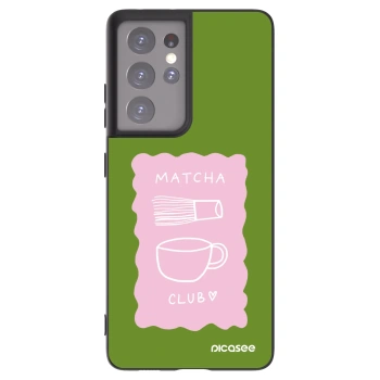 Picasee crna silikonska maskica za Samsung Galaxy S21 Ultra 5G G998B - Matcha club