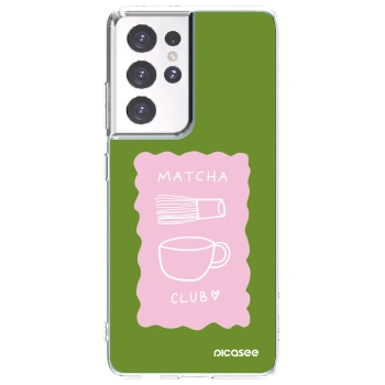 Picasee silikonska prozirna maskica za Samsung Galaxy S21 Ultra 5G G998B - Matcha club
