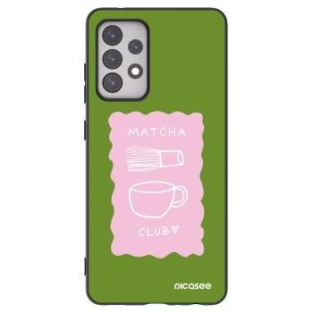 Picasee crna silikonska maskica za Samsung Galaxy A52 5G A525F - Matcha club