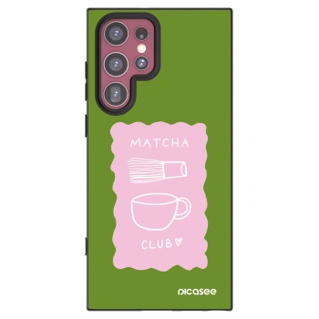 Picasee crna silikonska maskica za Samsung Galaxy S22 Ultra 5G - Matcha club