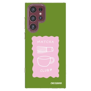 Picasee silikonska prozirna maskica za Samsung Galaxy S22 Ultra 5G - Matcha club
