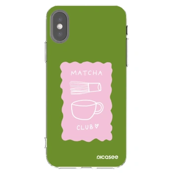 Picasee silikonska prozirna maskica za Apple iPhone X/XS - Matcha club