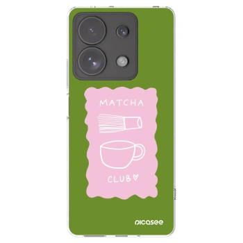 Picasee silikonska prozirna maskica za Xiaomi Redmi Note 13 Pro 4G - Matcha club