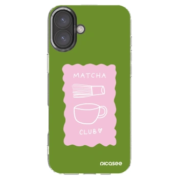 Picasee silikonska prozirna maskica za Apple iPhone 16 Plus - Matcha club