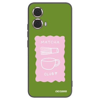 Picasee crna silikonska maskica za Motorola Moto G85 - Matcha club