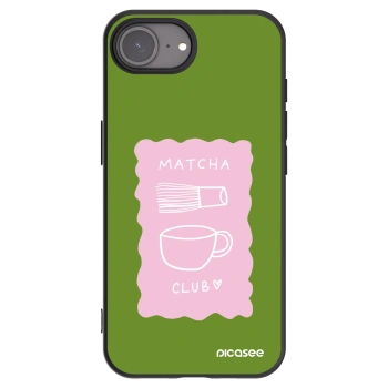 Picasee crna silikonska maskica za Apple iPhone 16e - Matcha club