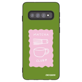 Picasee crna silikonska maskica za Samsung Galaxy S10 G973 - Matcha club