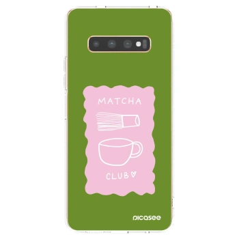 Picasee silikonska prozirna maskica za Samsung Galaxy S10 Plus G975 - Matcha club
