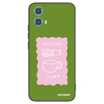 Picasee crna silikonska maskica za Motorola Moto G34 5G - Matcha club
