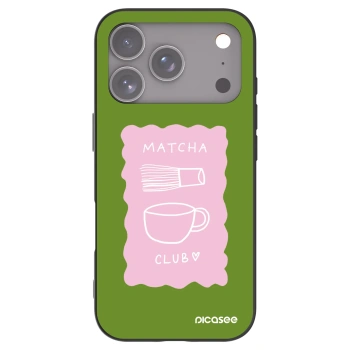 Picasee crna silikonska maskica za Apple iPhone 17 Pro - Matcha club