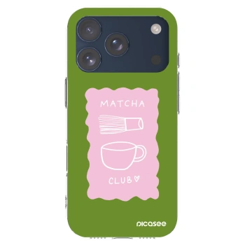 Picasee silikonska prozirna maskica za Apple iPhone 17 Pro - Matcha club
