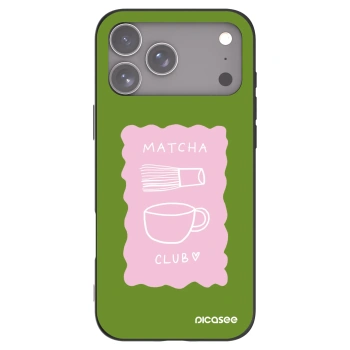 Picasee crna silikonska maskica za Apple iPhone 17 Pro Max - Matcha club