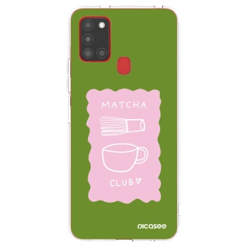 Picasee silikonska prozirna maskica za Samsung Galaxy A21s - Matcha club