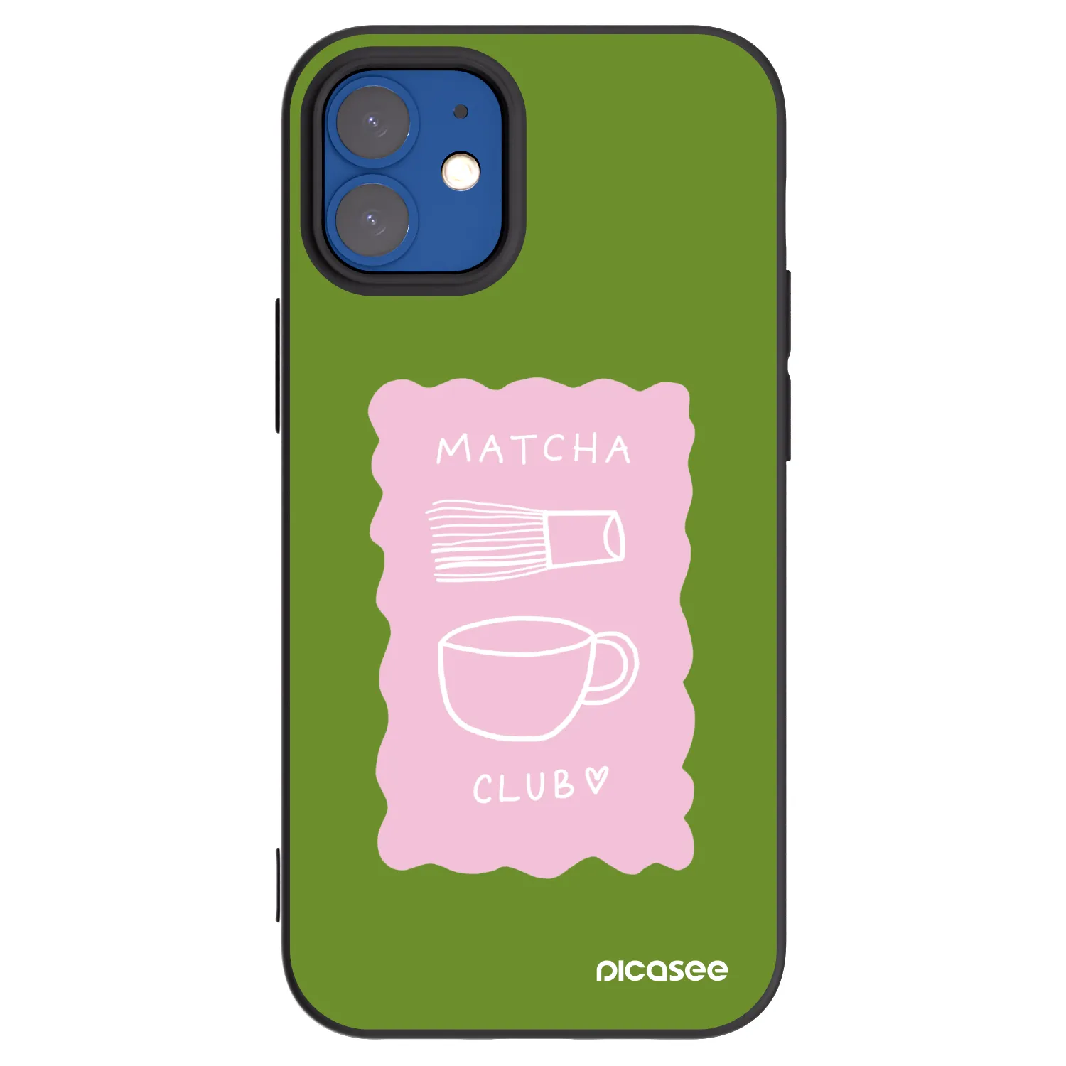 Picasee crna silikonska maskica za Apple iPhone 12 mini - Matcha club