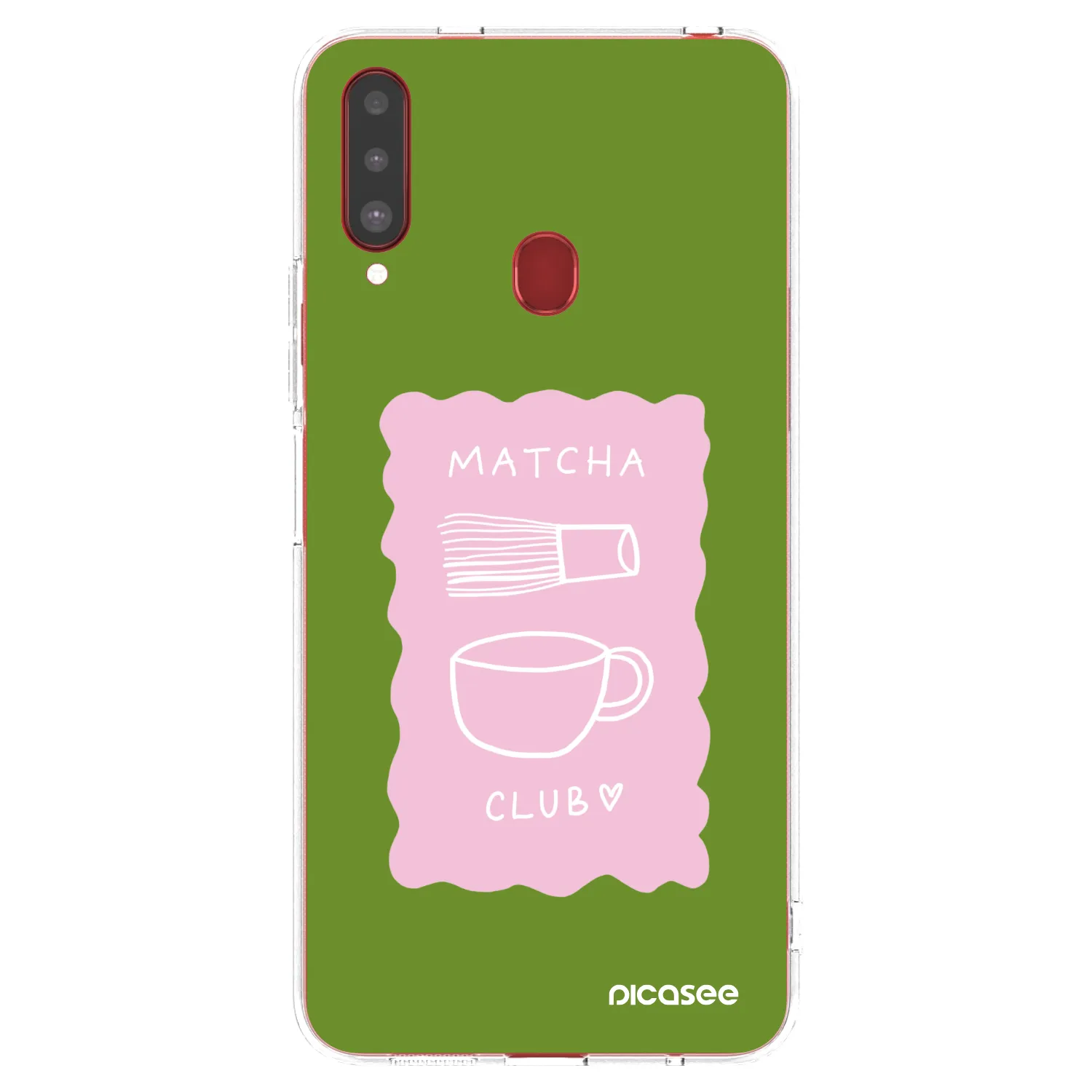 Picasee silikonska prozirna maskica za Samsung Galaxy A20s - Matcha club
