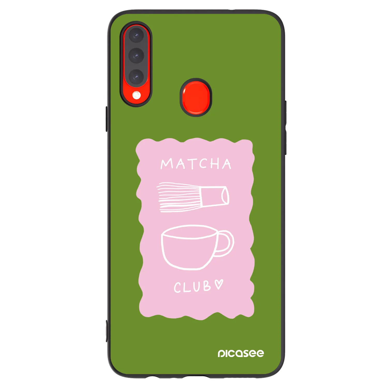 Picasee crna silikonska maskica za Samsung Galaxy A20s - Matcha club