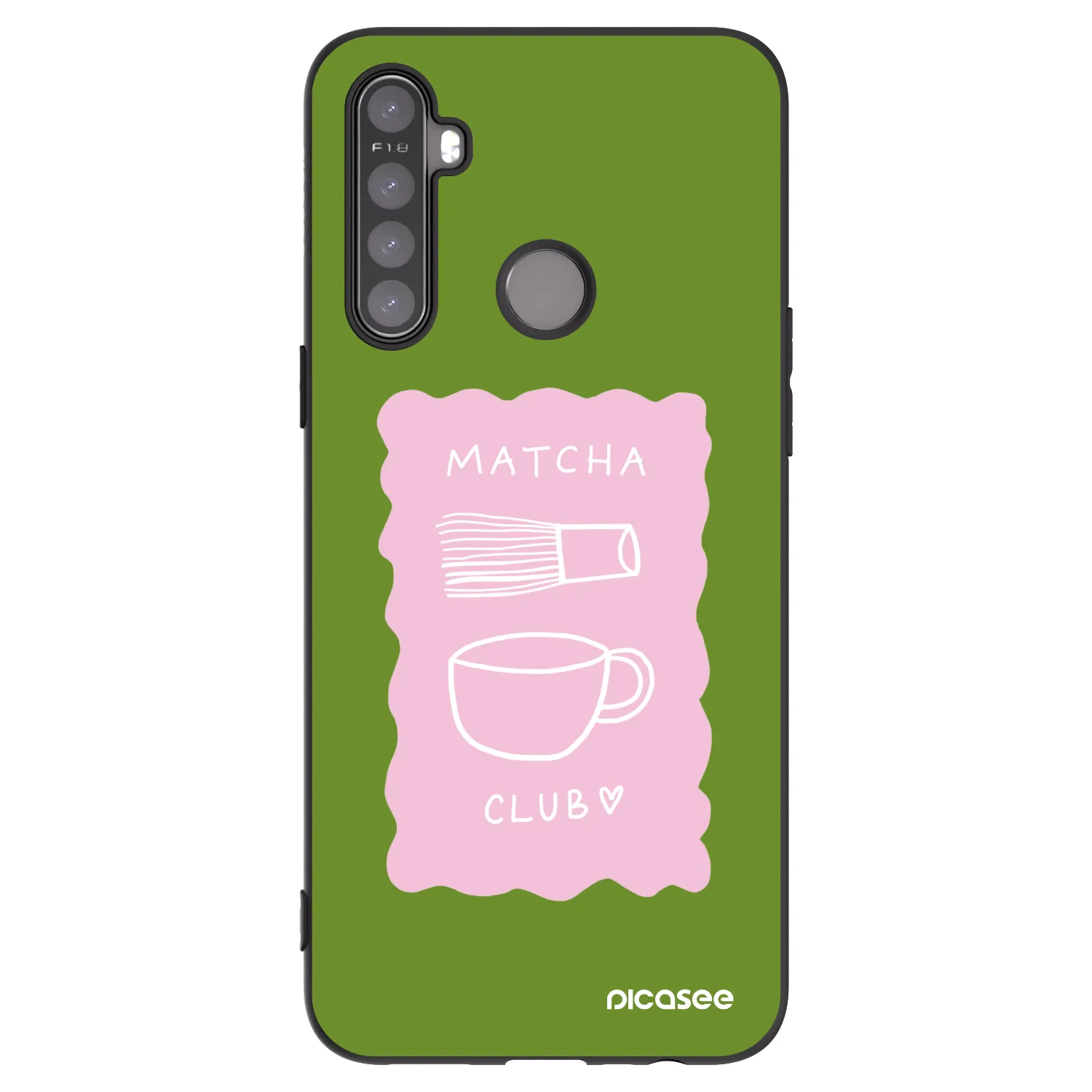 Picasee crna silikonska maskica za Realme 6i - Matcha club
