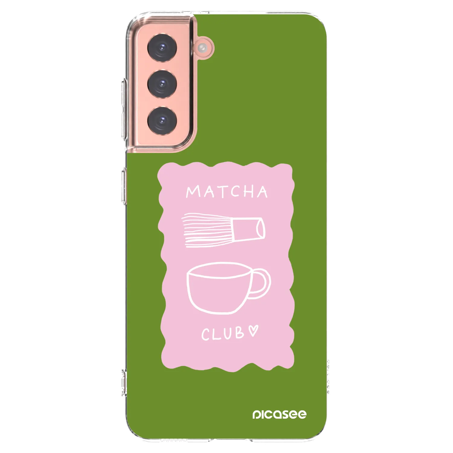 Picasee silikonska prozirna maskica za Samsung Galaxy S21 5G G991B - Matcha club