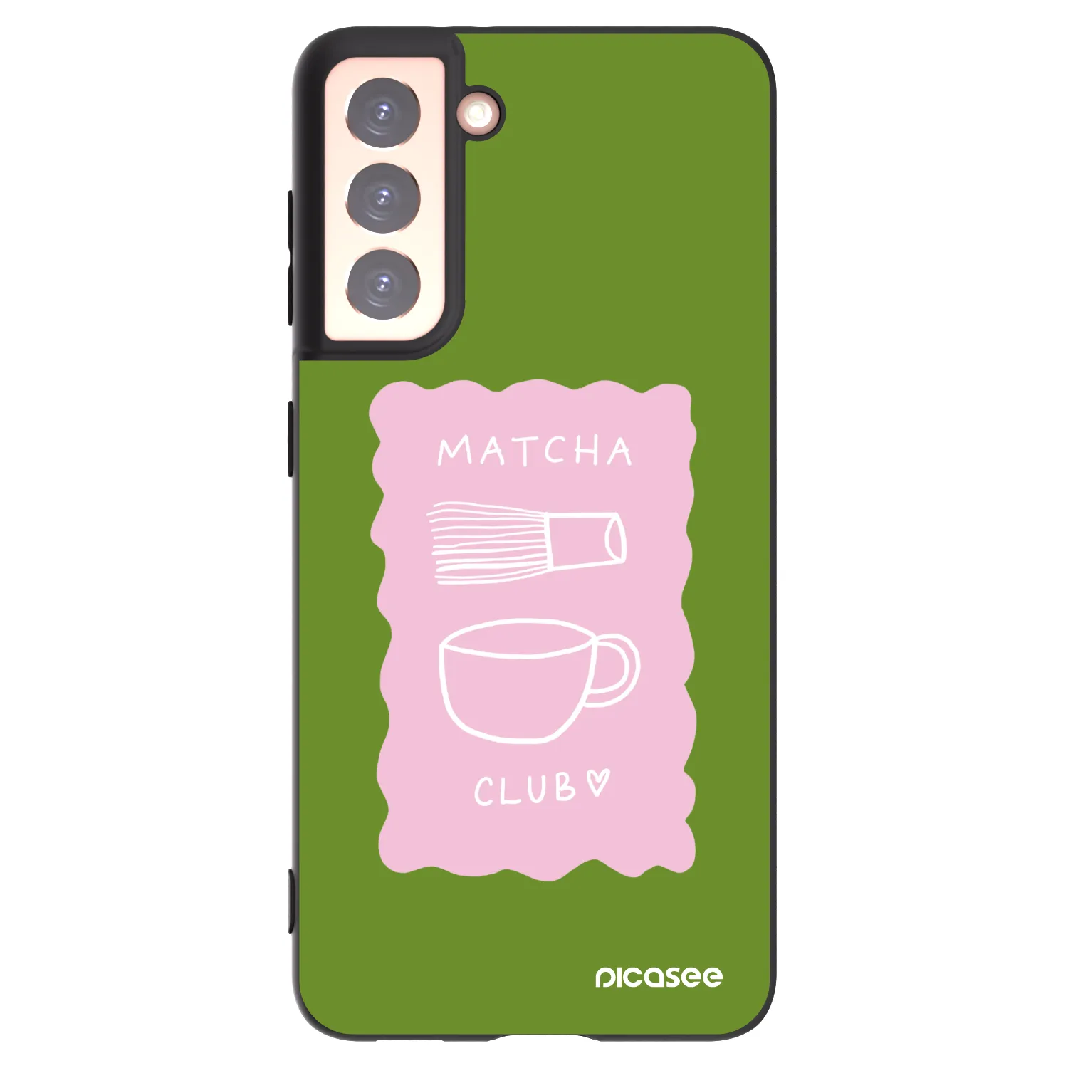Picasee crna silikonska maskica za Samsung Galaxy S21 5G G991B - Matcha club