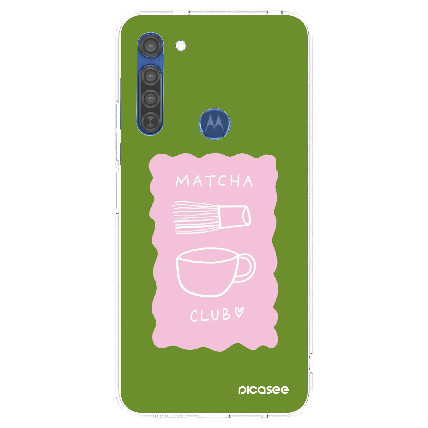 Picasee silikonska prozirna maskica za Motorola Moto G8 - Matcha club