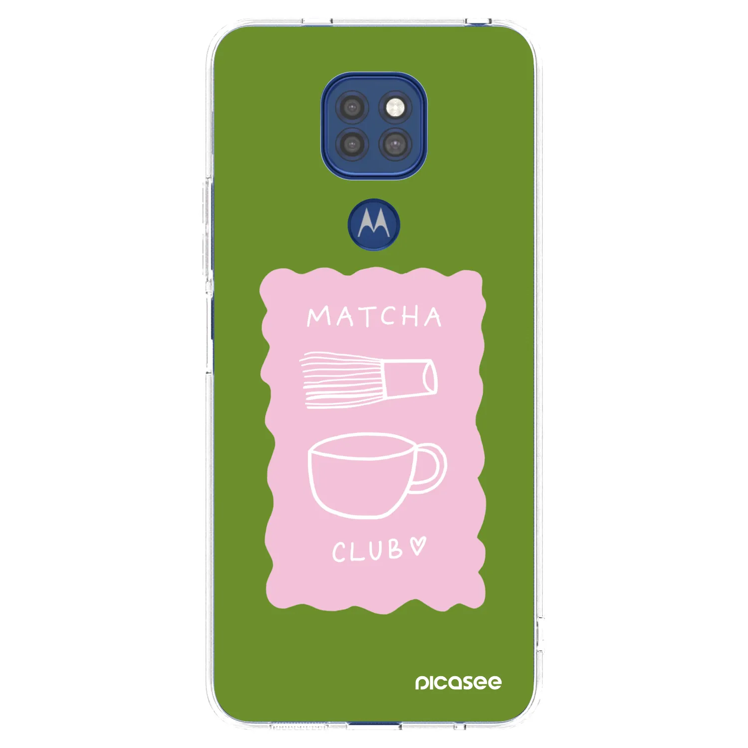 Picasee silikonska prozirna maskica za Motorola Moto G9 Play - Matcha club