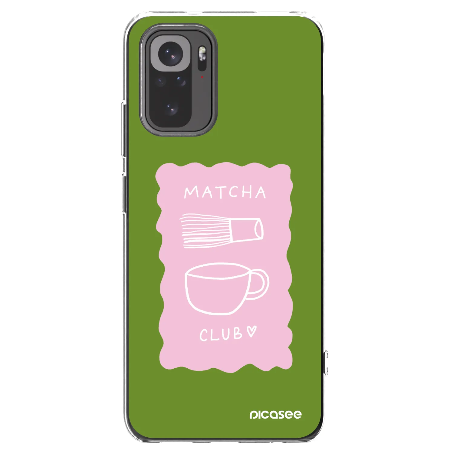 Picasee silikonska prozirna maskica za Xiaomi Redmi Note 10 - Matcha club
