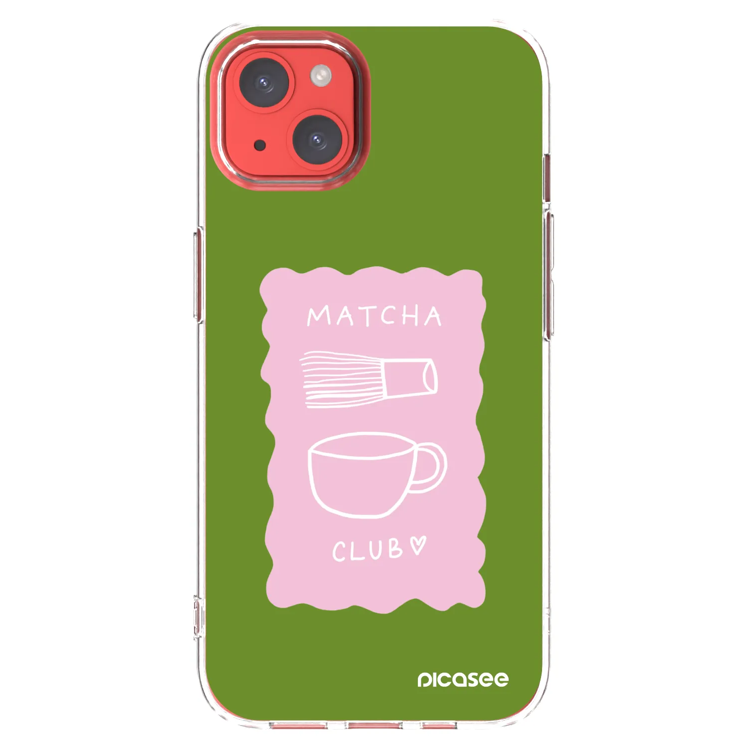 Picasee silikonska prozirna maskica za Apple iPhone 13 - Matcha club