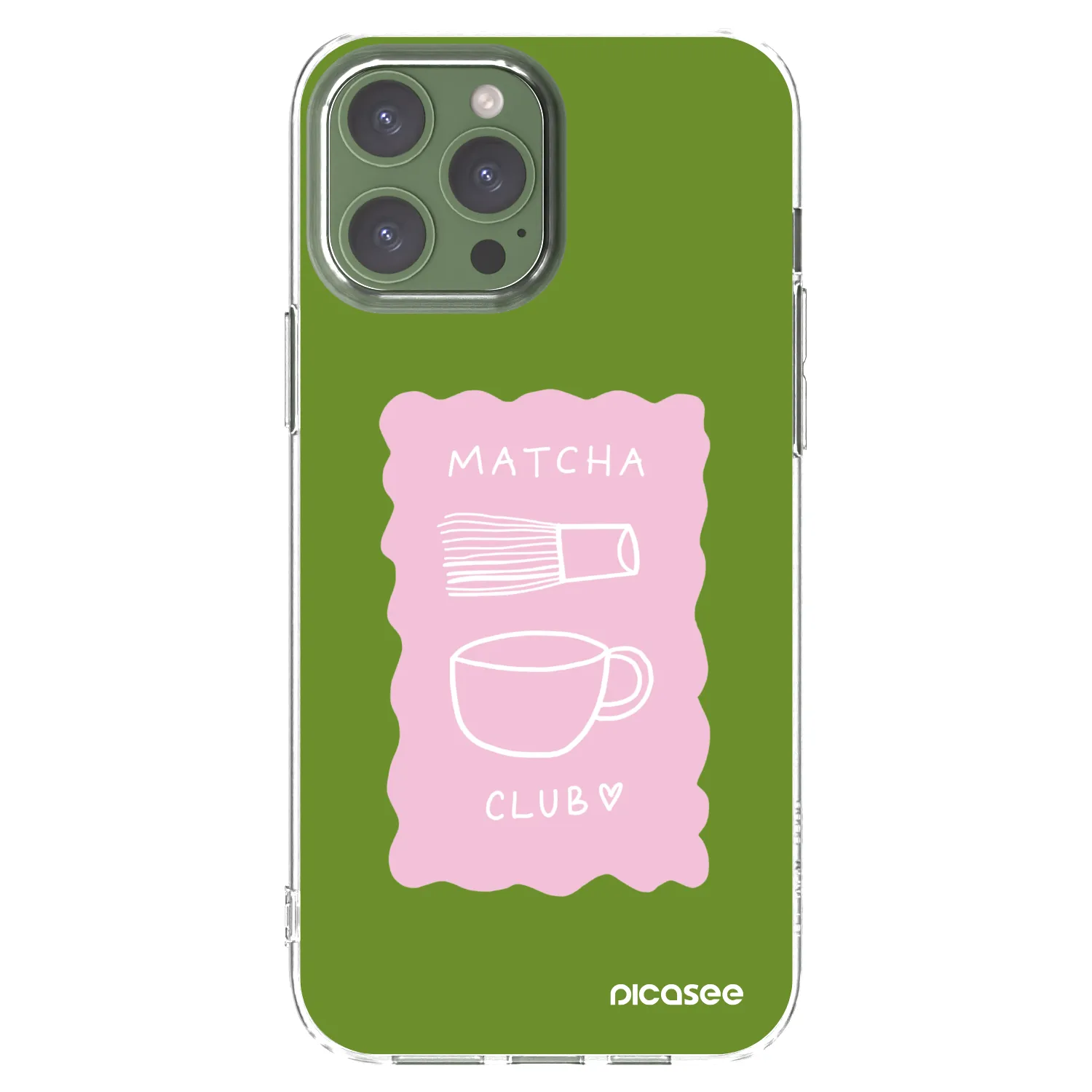 Picasee silikonska prozirna maskica za Apple iPhone 13 Pro Max - Matcha club