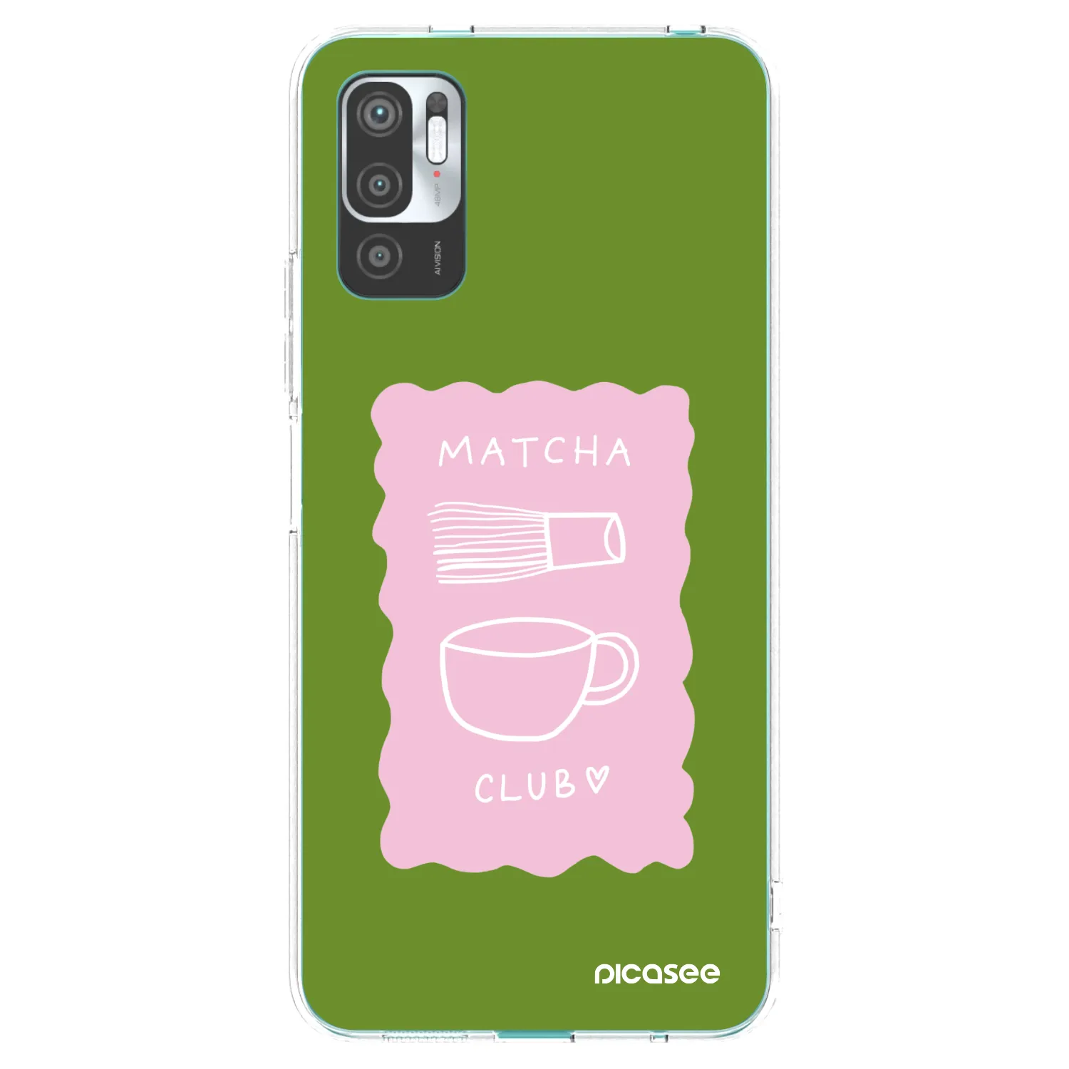 Picasee silikonska prozirna maskica za Xiaomi Redmi Note 10 5G - Matcha club