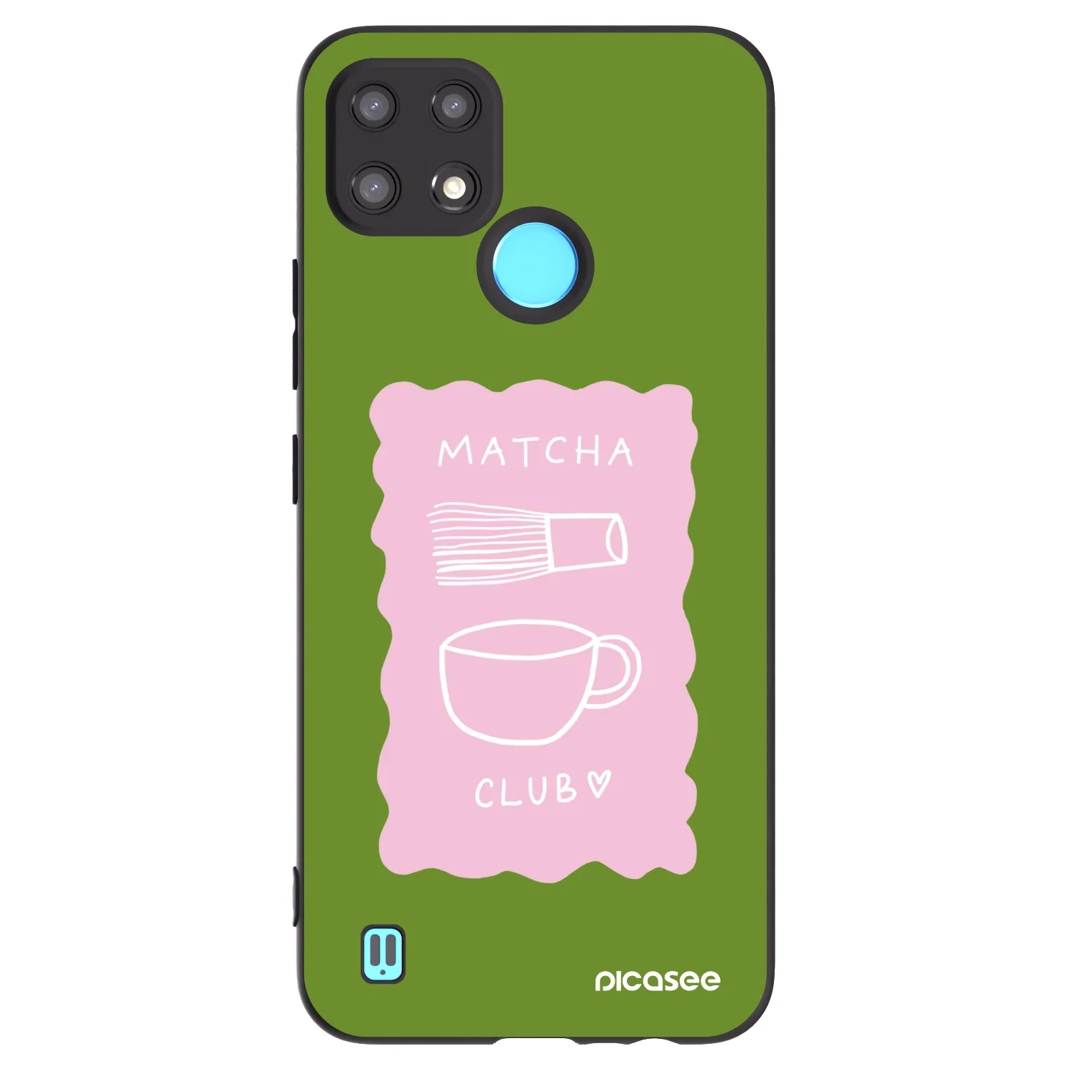 Picasee crna silikonska maskica za Realme C21 - Matcha club