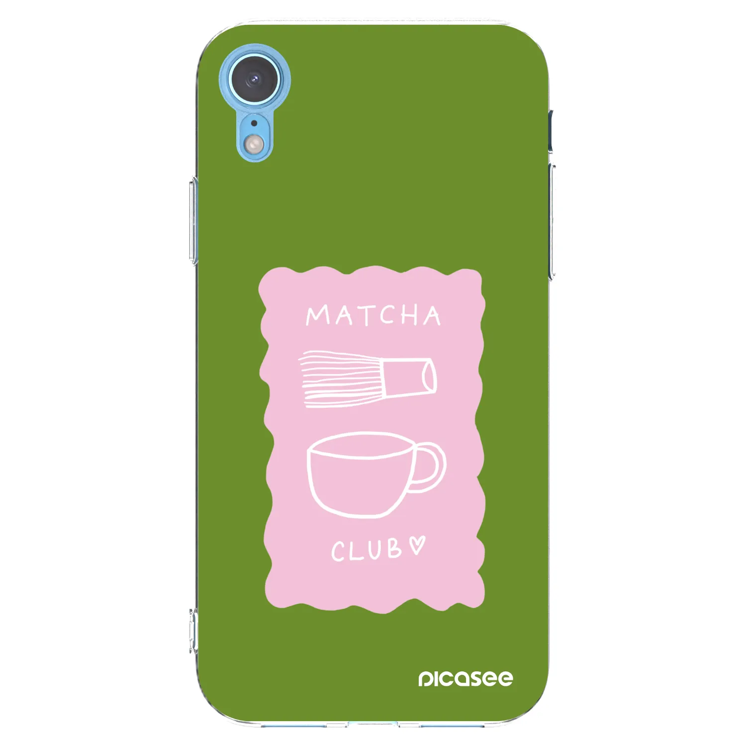 Picasee silikonska prozirna maskica za Apple iPhone XR - Matcha club