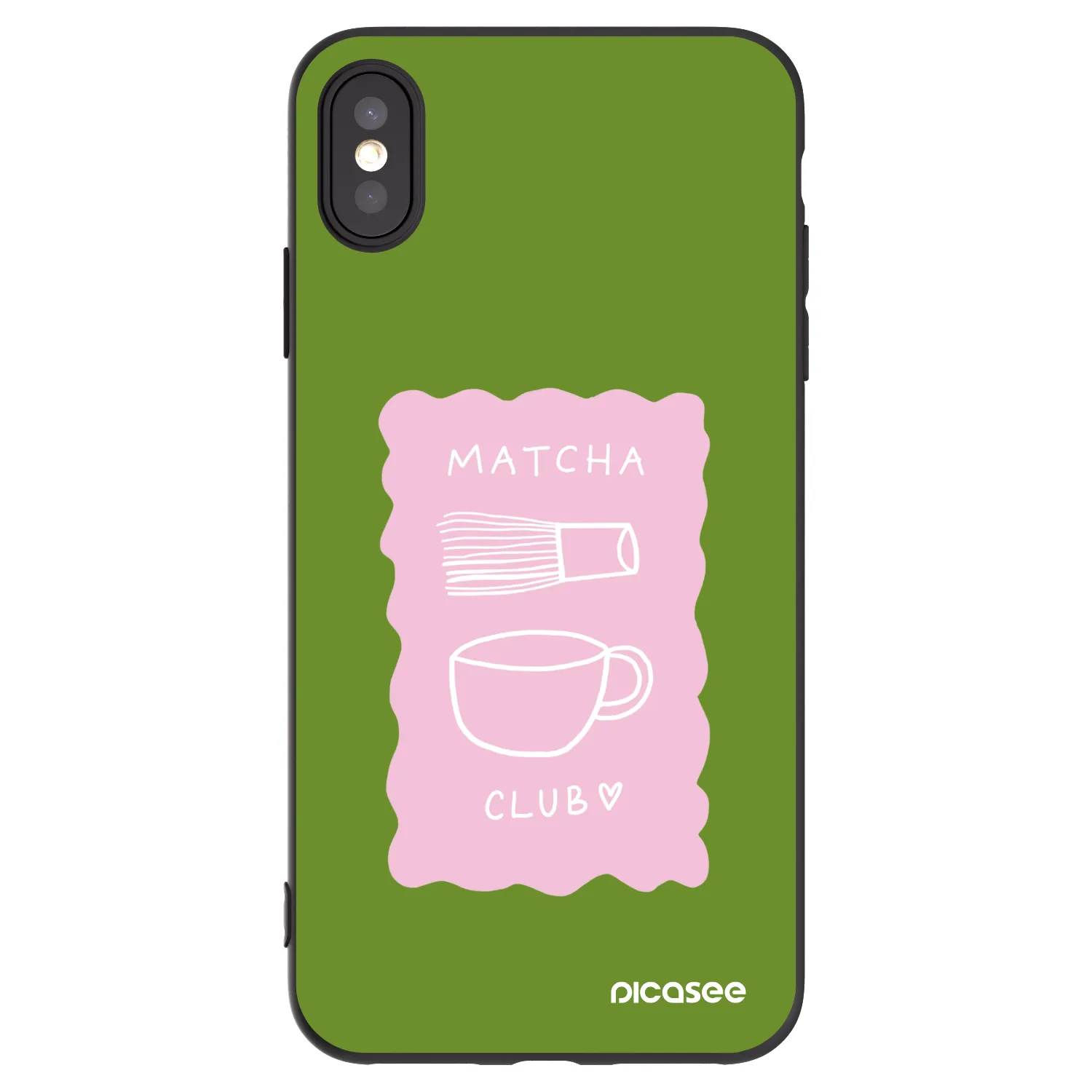 Picasee crna silikonska maskica za Apple iPhone XS Max - Matcha club